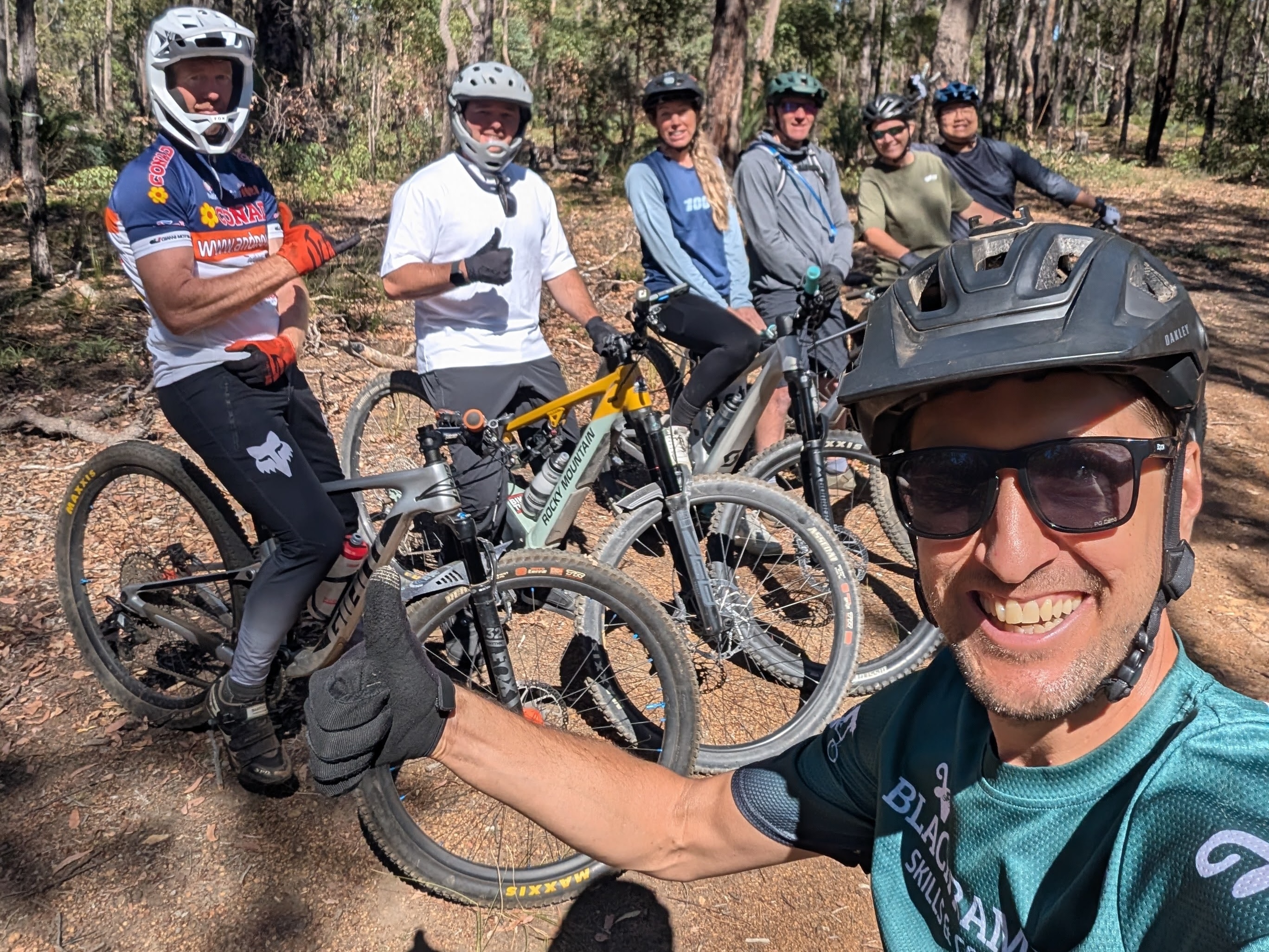 Group mountain bike coaching